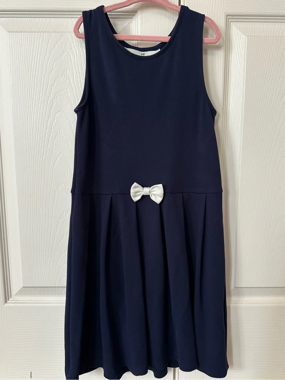 H&M - Navy Sleeveless Bow Dress